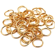O-ring. Lukket. Forgyldt messing. 10 mm. 10 stk.